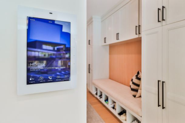 Savant Control Panel in kitchen area